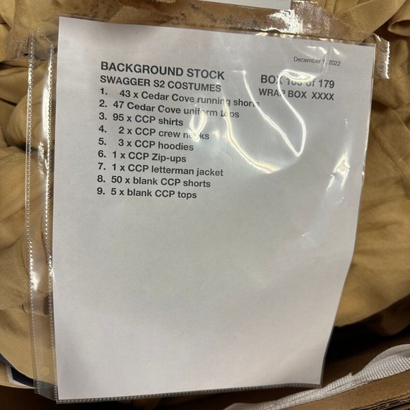 Swagger Apple TV Show Cedar Cove Prep Mustangs Prop Worn Gold T-Shirt Small (2) - Picture 5 of 6